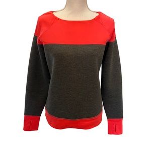 Athleta Fuse Neon colorblock sweatshirt